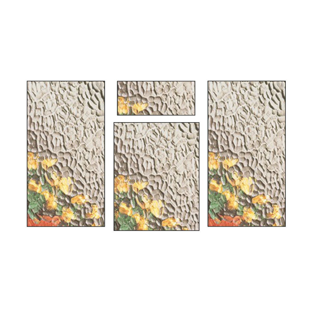 Fanlight Over Fixed Next to Side Hung Each Side UPVC Window *