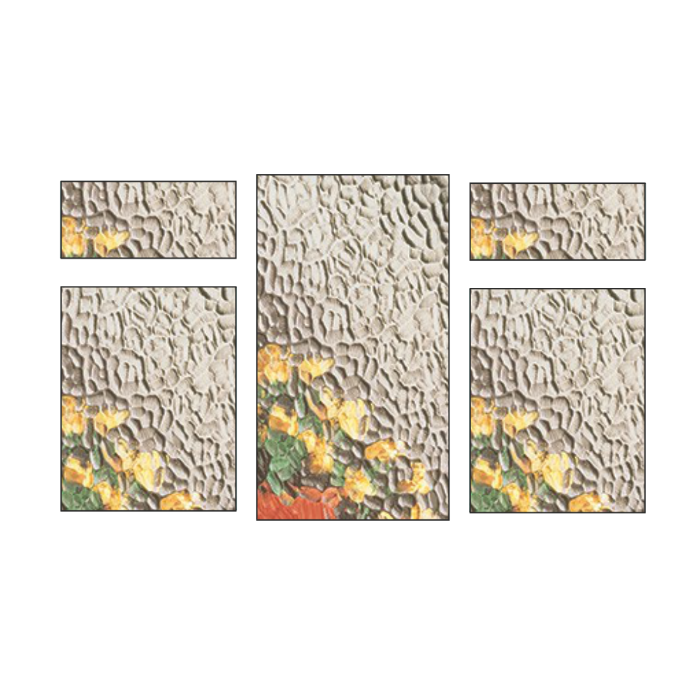 Middle Fixed with Fanlight Over Side Hung Each Side UPVC Window *