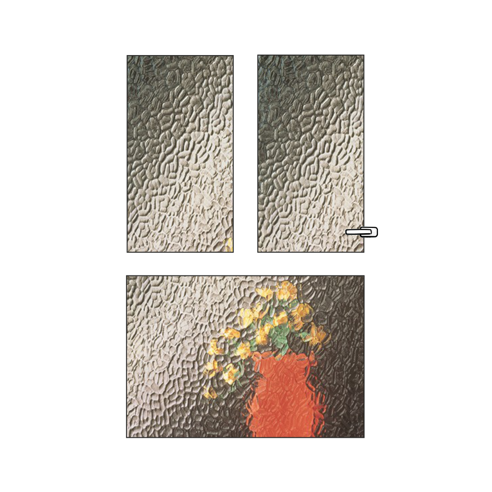 UPVC Door with Mid Rail and Fixed Mullion **