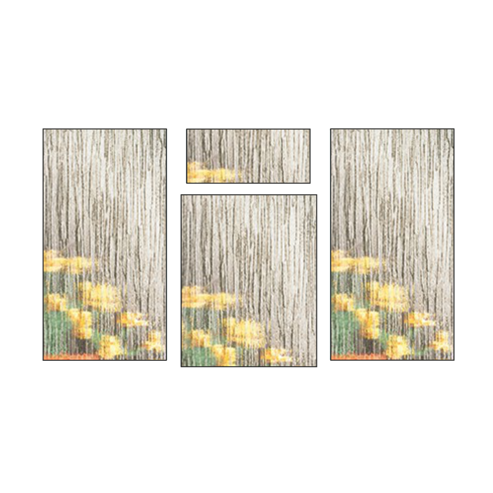 Fanlight Over Fixed Next to Side Hung Each Side UPVC Window *