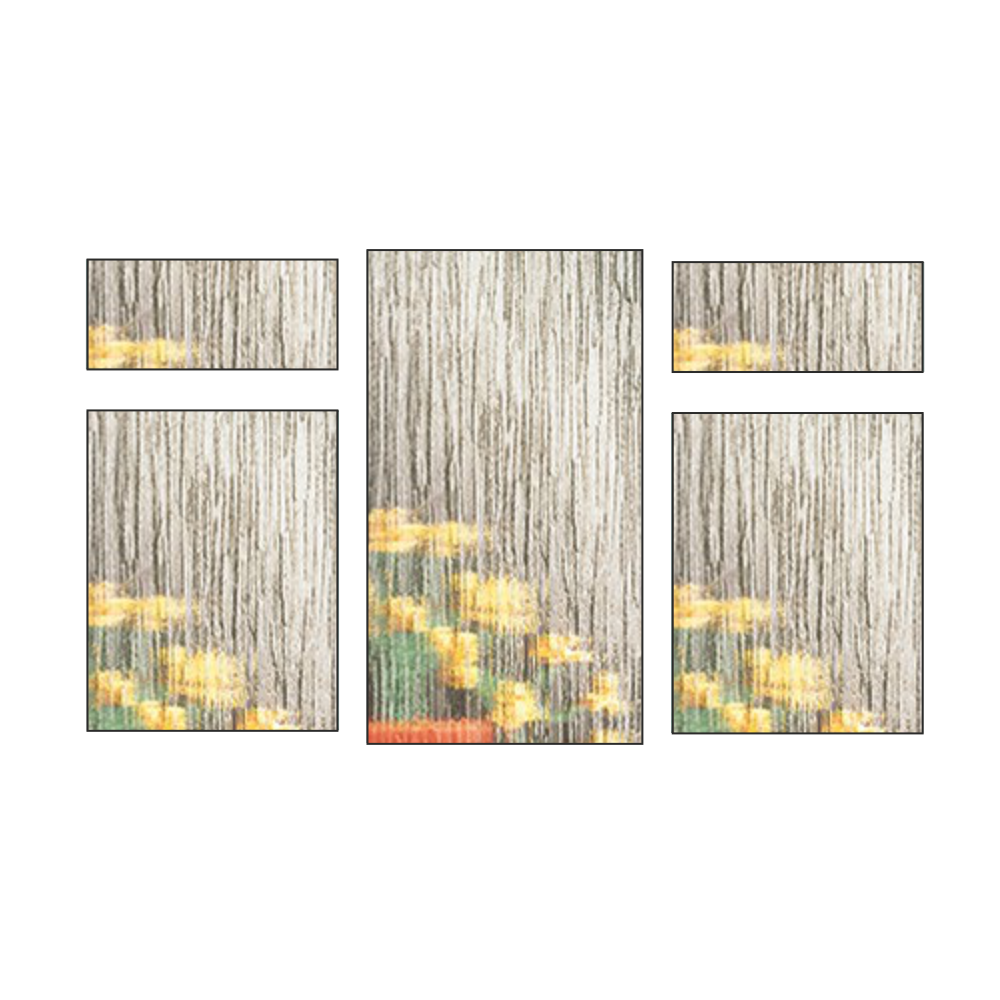 Middle Fixed with Fanlight Over Side Hung Each Side UPVC Window *