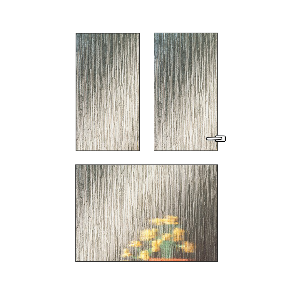 UPVC Door with Mid Rail and Fixed Mullion **