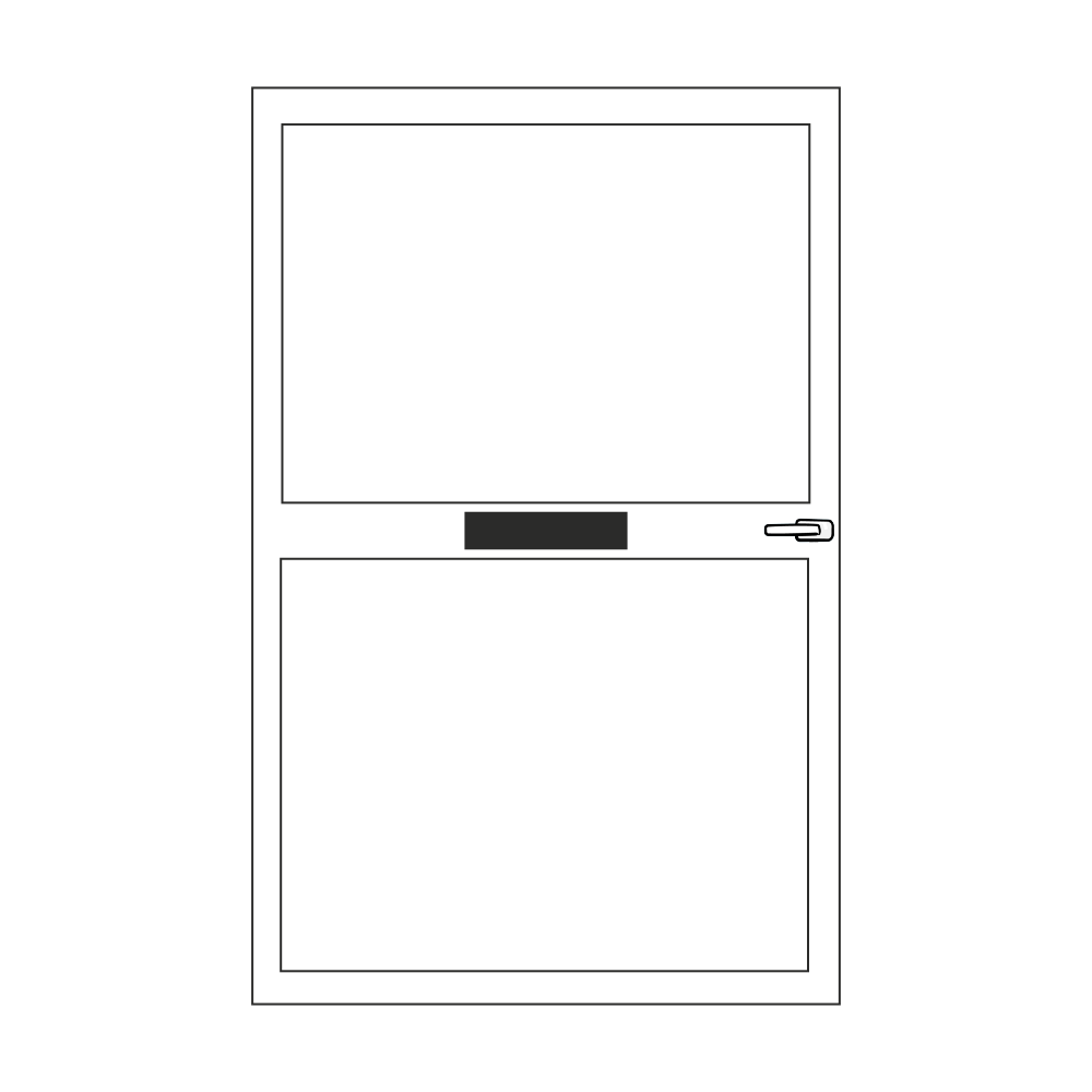 UPVC Door With Mid Rail *