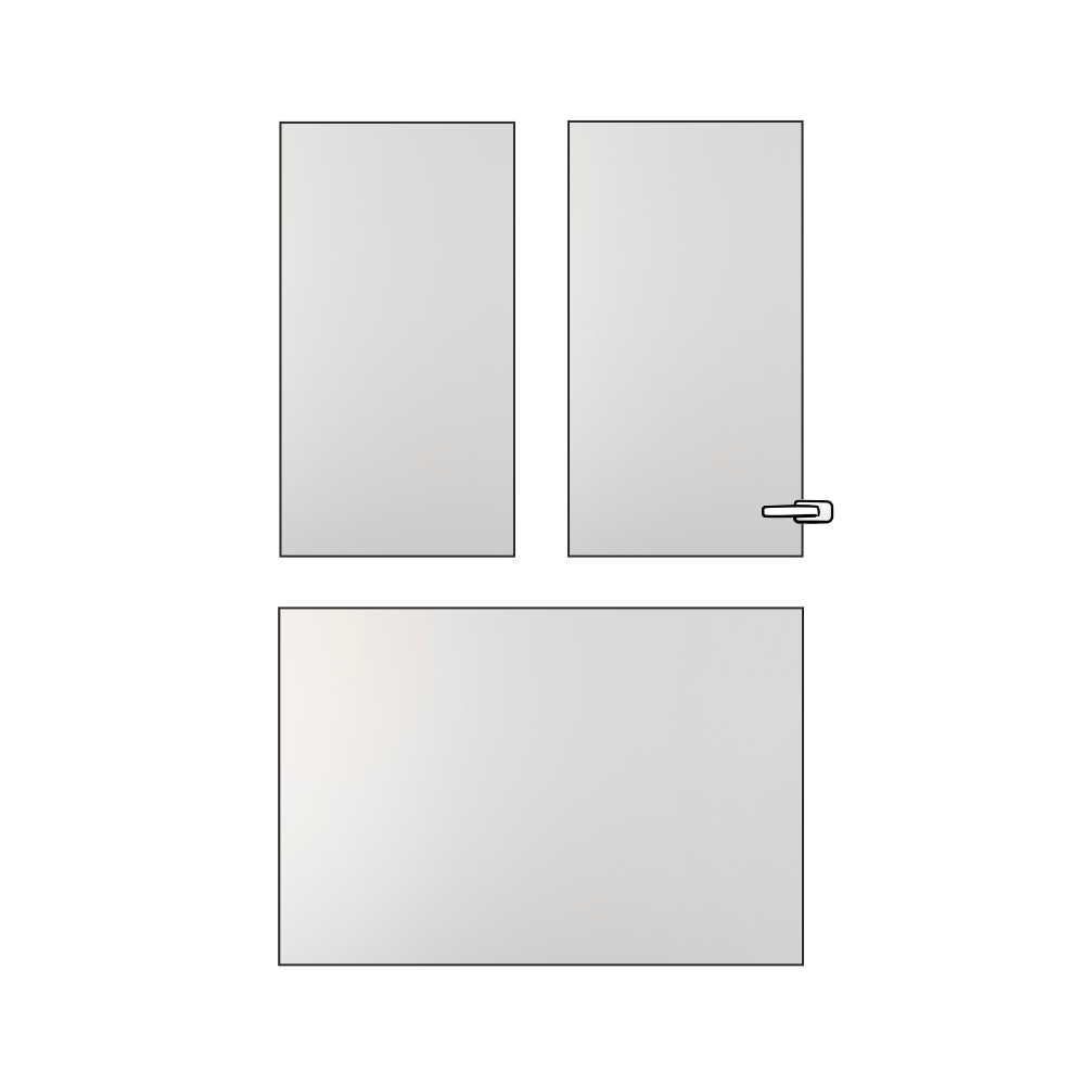 UPVC Door with Mid Rail and Fixed Mullion **