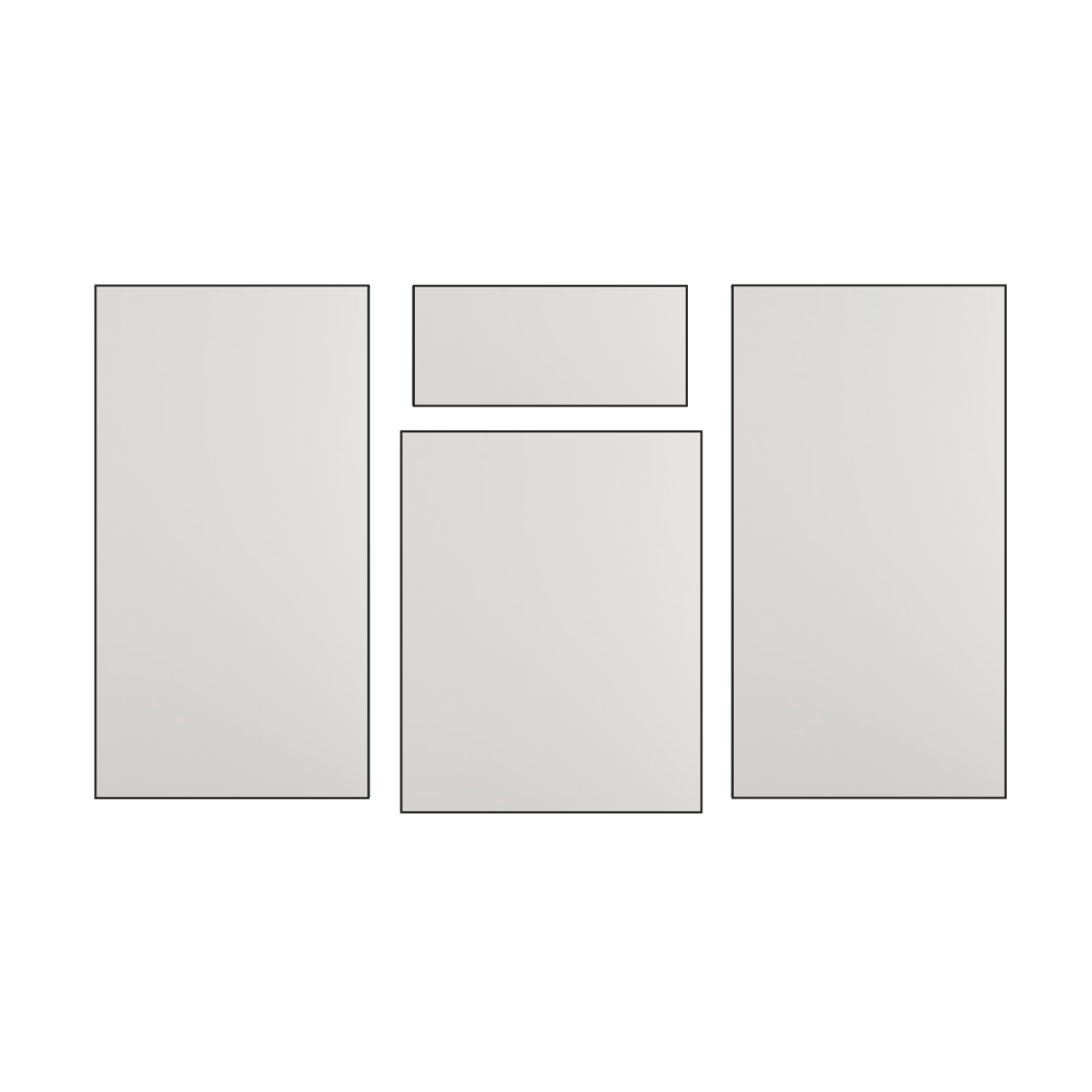 Fanlight Over Fixed Next to Side Hung Each Side UPVC Window *