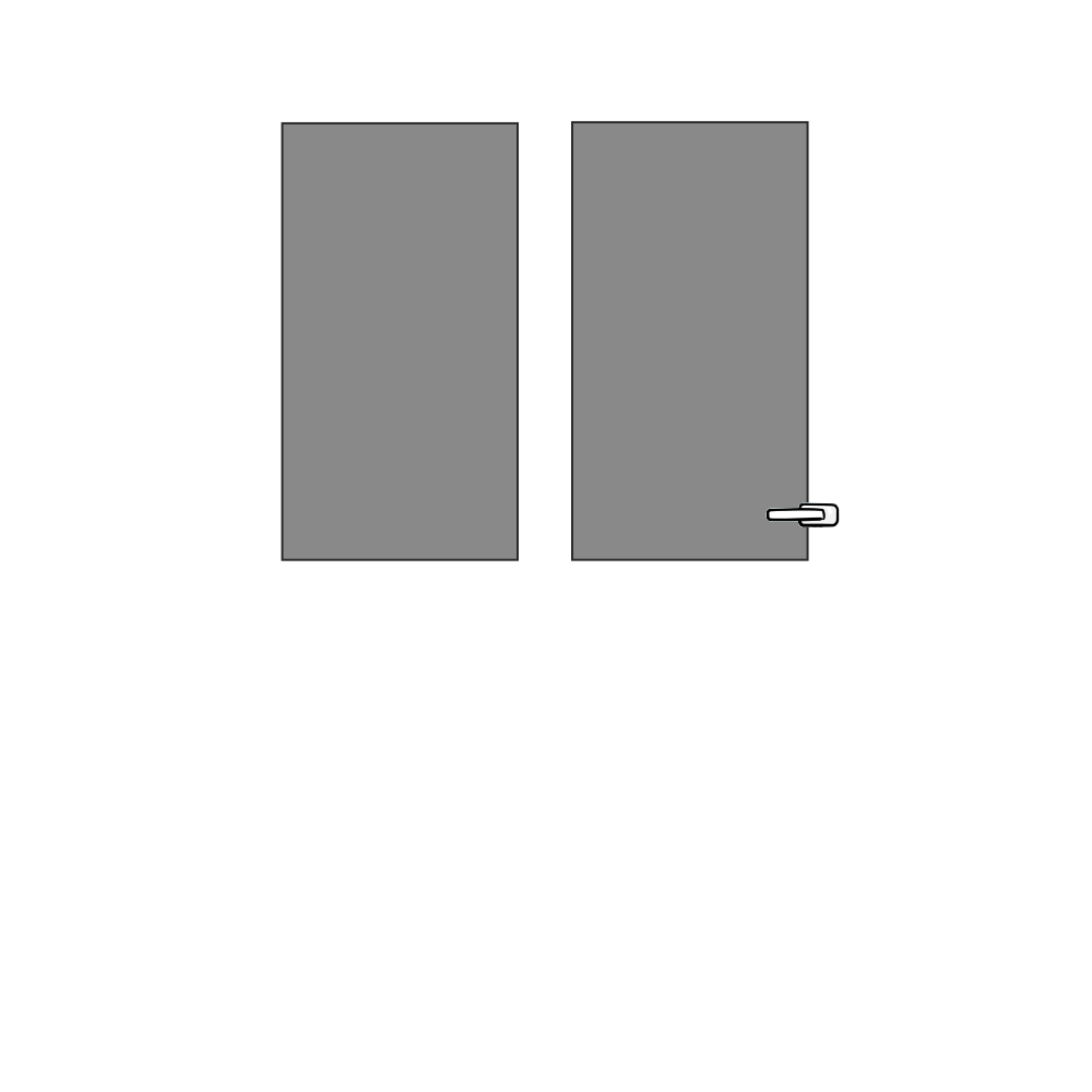 UPVC Door with Mid Rail and Fixed Mullion **