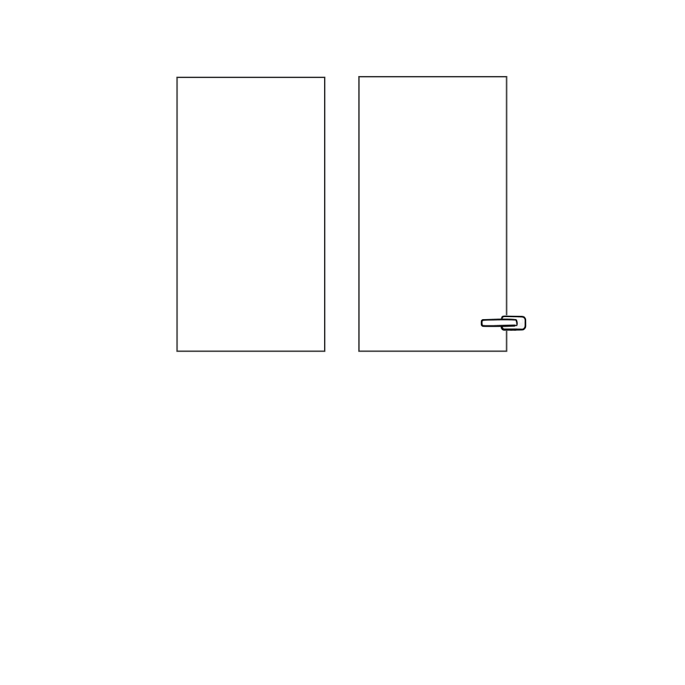 UPVC Door with Mid Rail and Fixed Mullion **