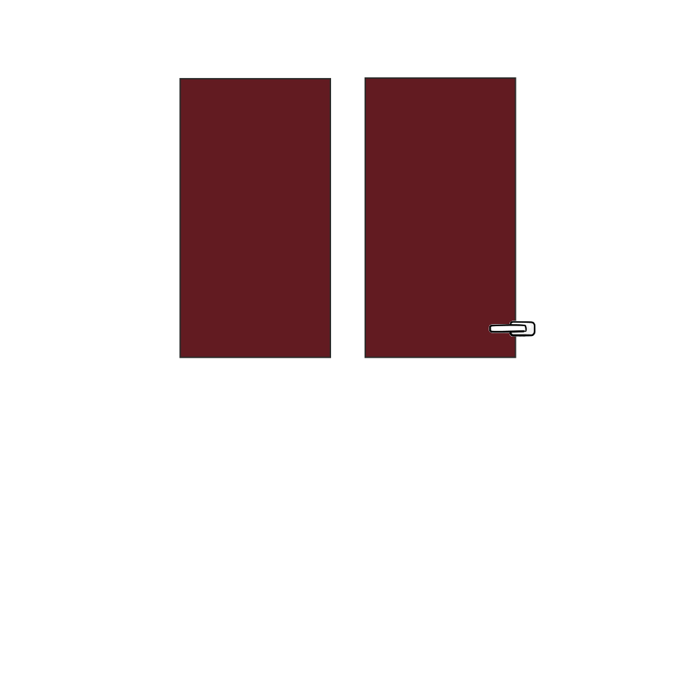 UPVC Door with Mid Rail and Fixed Mullion **