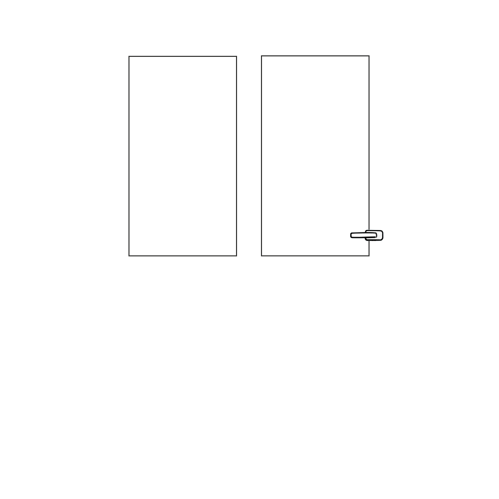 UPVC Door with Mid Rail and Fixed Mullion **