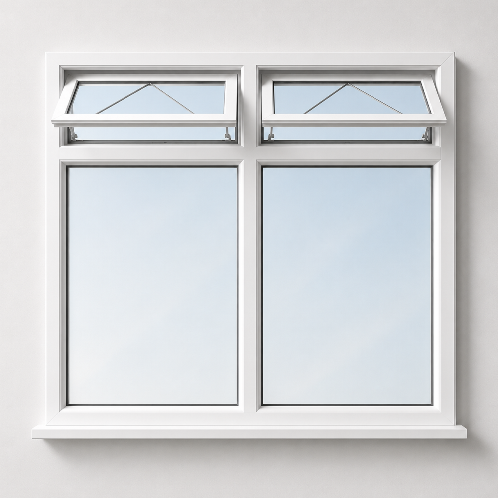 Double Fanlight over Double Fixed Casement Window