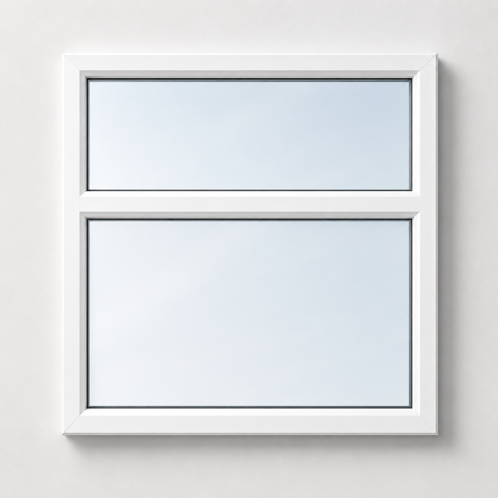 Fixed Frame with Transom UPVC Window *